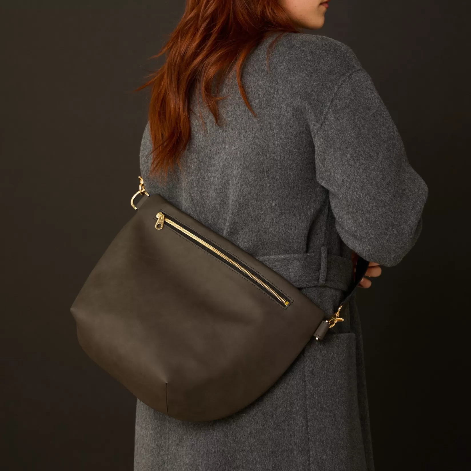 Online Allégorie Pineapple Hobo Fanny Bag (Dark Grey)